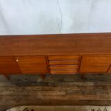 Scandinavian row in vintage teak 1960
