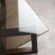 Italian Wooden & Smoked Glass Coffee Table, 60s