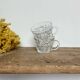 Set of 4 cut glass cups