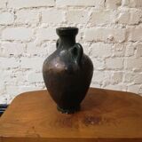 Ancien vase en terre cuite glaçuré
