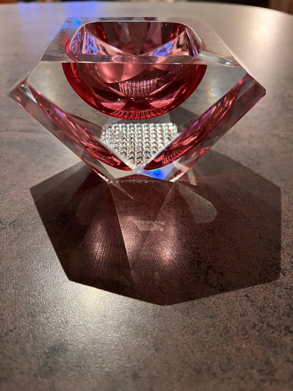 Sommerso Flavio Poli ashtray for Seguso, Murano 60s