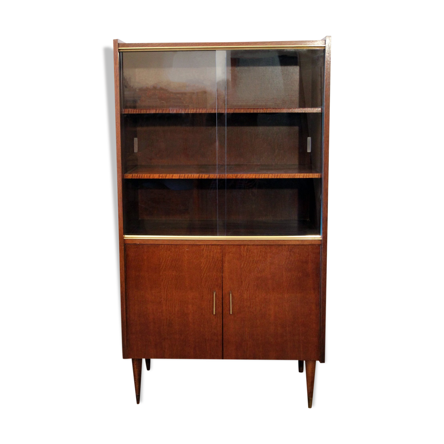 Vintage glass library furniture