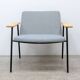 Fauteuil lounge Inclass Xail en tissu bleu