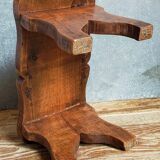 Old solid wood footrest stool