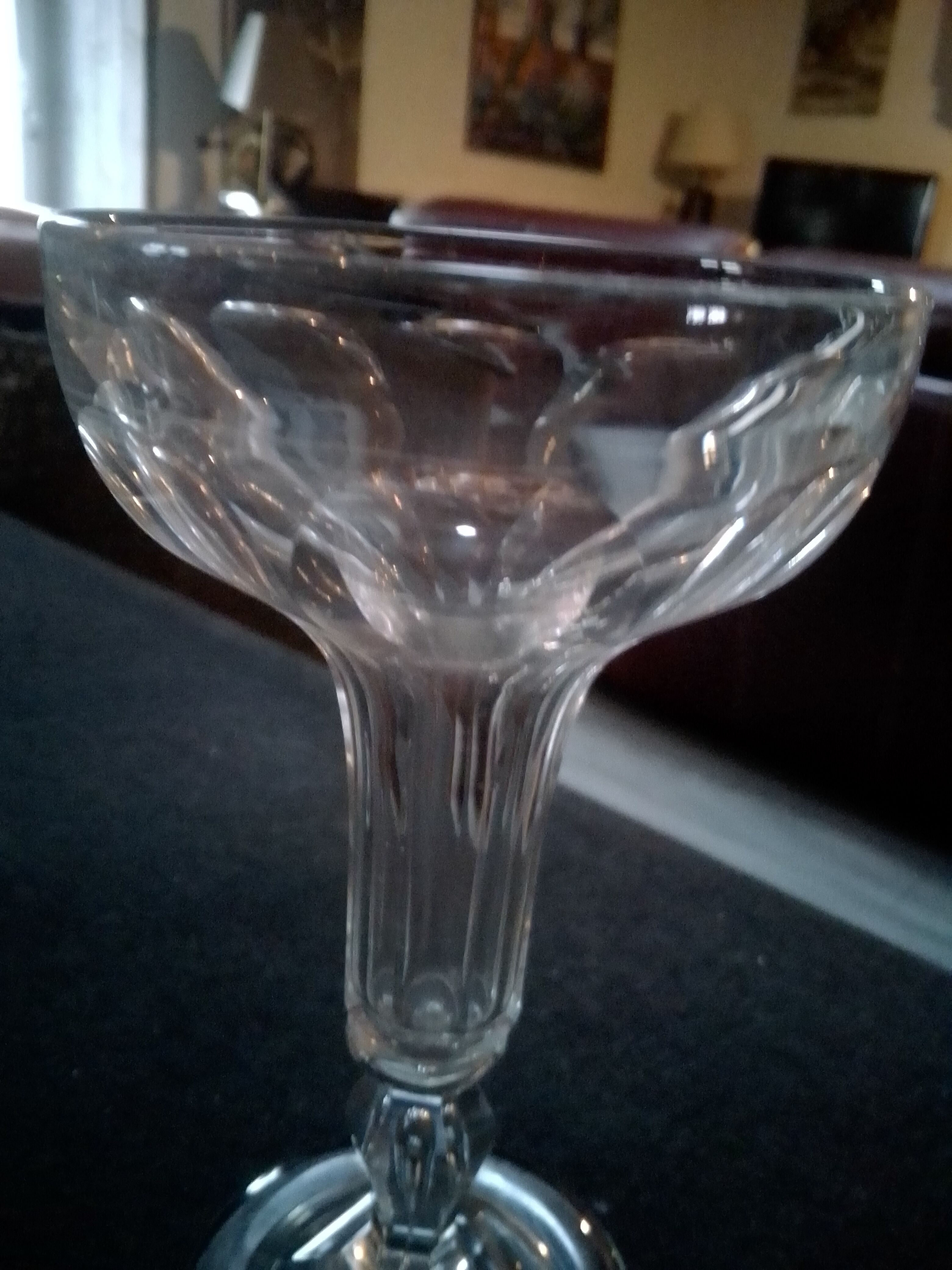4 champagne crystal cups