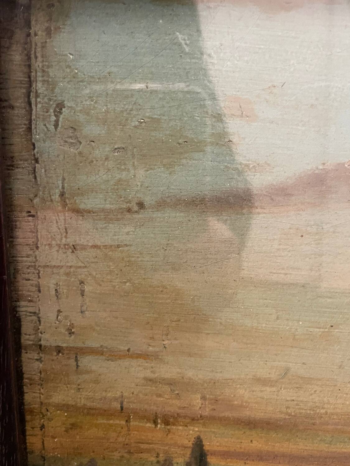 Tableau ancien paysage XVIIe