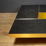 Mirror coffee table "Shilling" by Giovanni Ausenda & Guido Baldi Grossi, Italy 1970