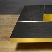 Mirror coffee table "Shilling" by Giovanni Ausenda & Guido Baldi Grossi, Italy 1970