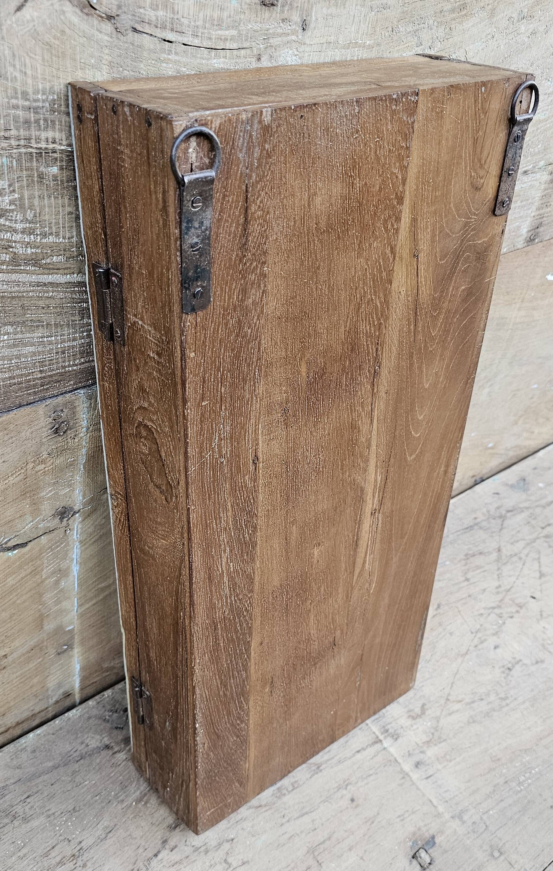 Old Burmese teak wall display case