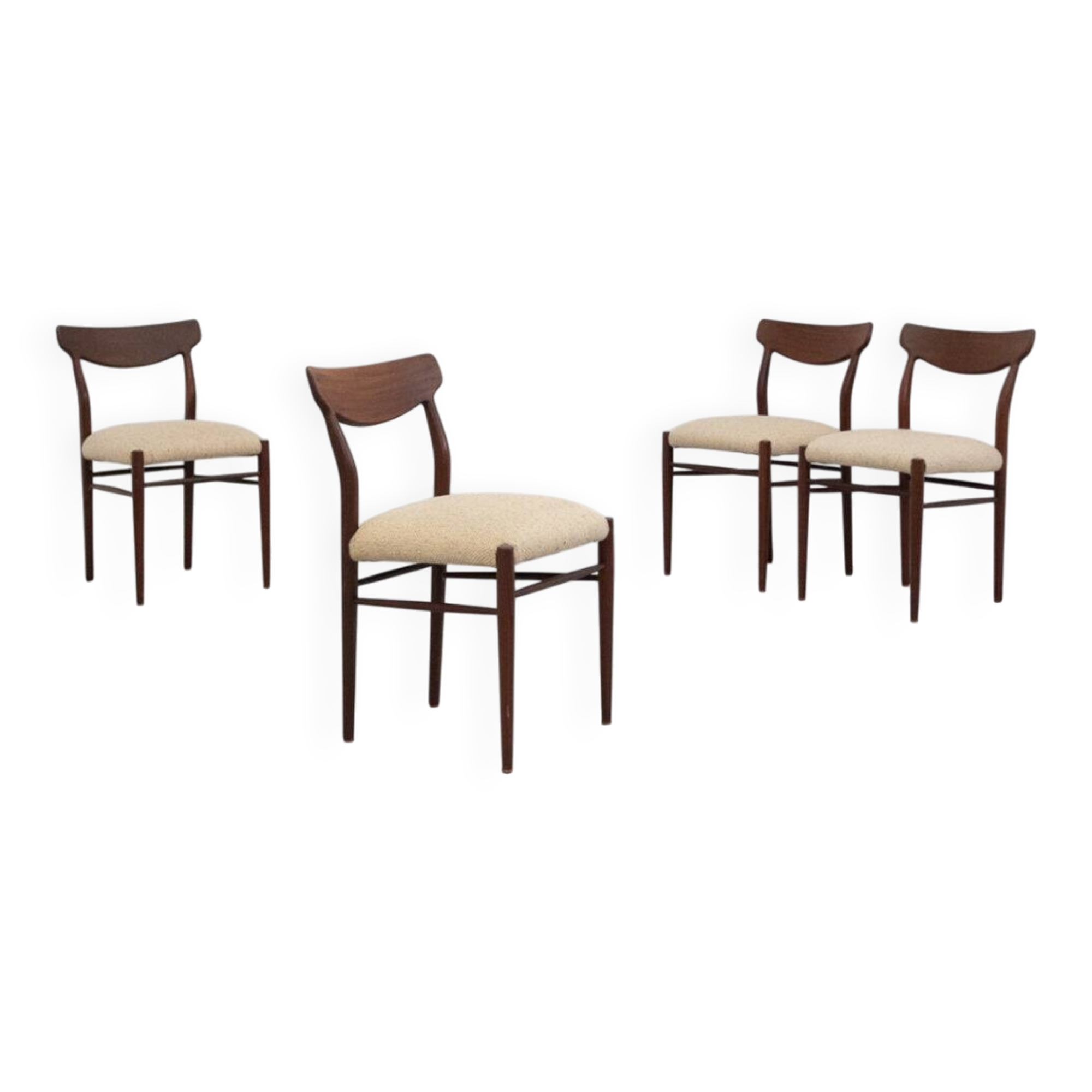 Set of 4 dining chairs by Lübke, 1960s