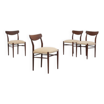 Ensemble de 4 chaises de salle à manger par Lübke, années 1960.