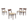 Set of 4 dining chairs by Lübke, 1960s