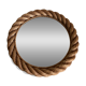 Mid century rope mirror Provence 1950