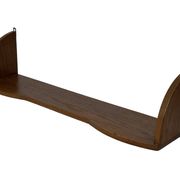 Vintage wooden wall shelve rack bookshelf in oak wood minimalist