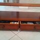 Table basse en bois massif et pierre naturelle