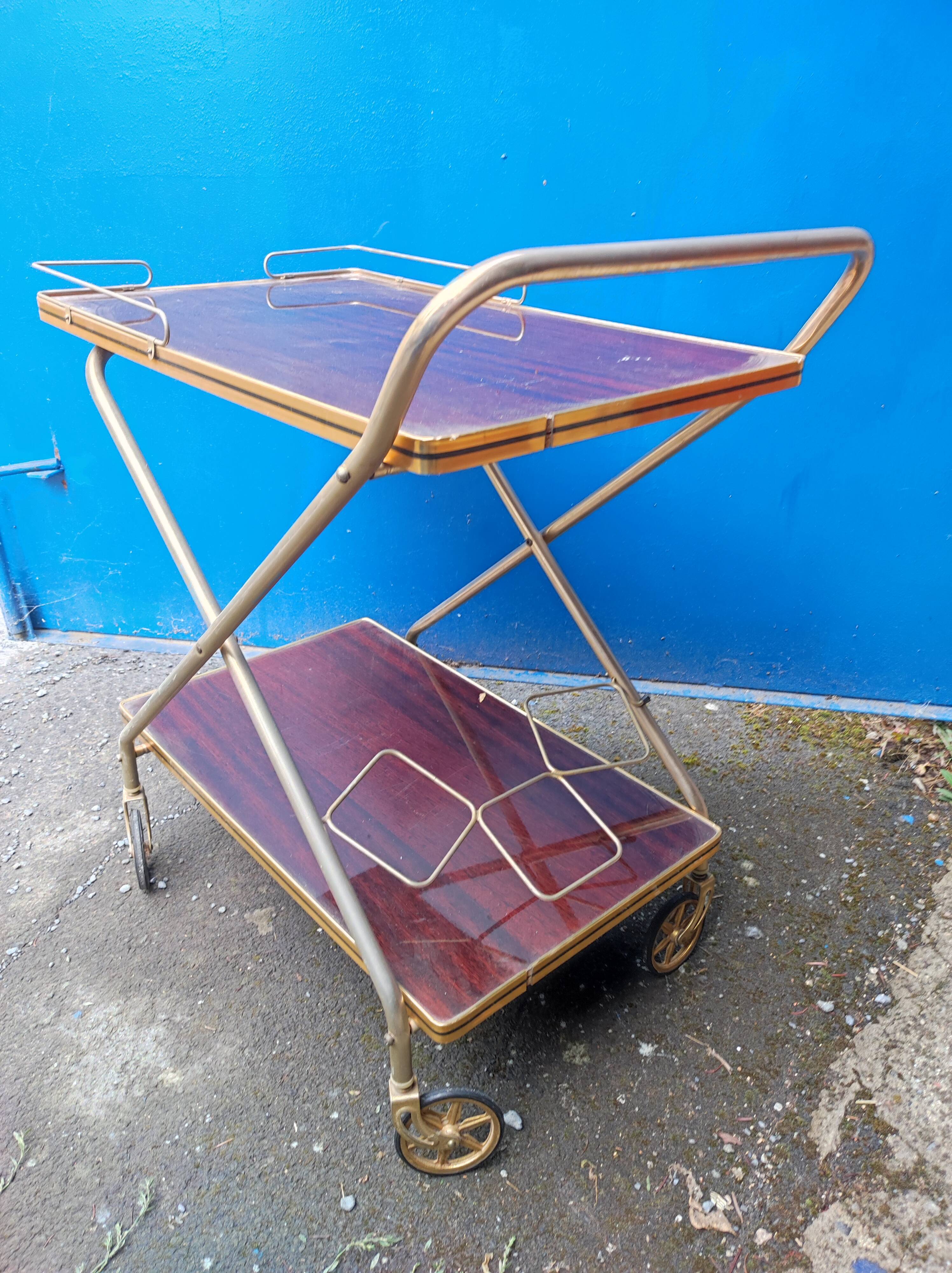 Dessert table with wheels vintage bar trolley 60 70