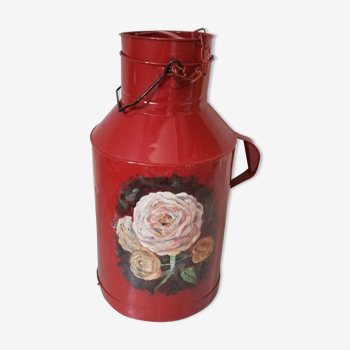 Hand-painted milk canister