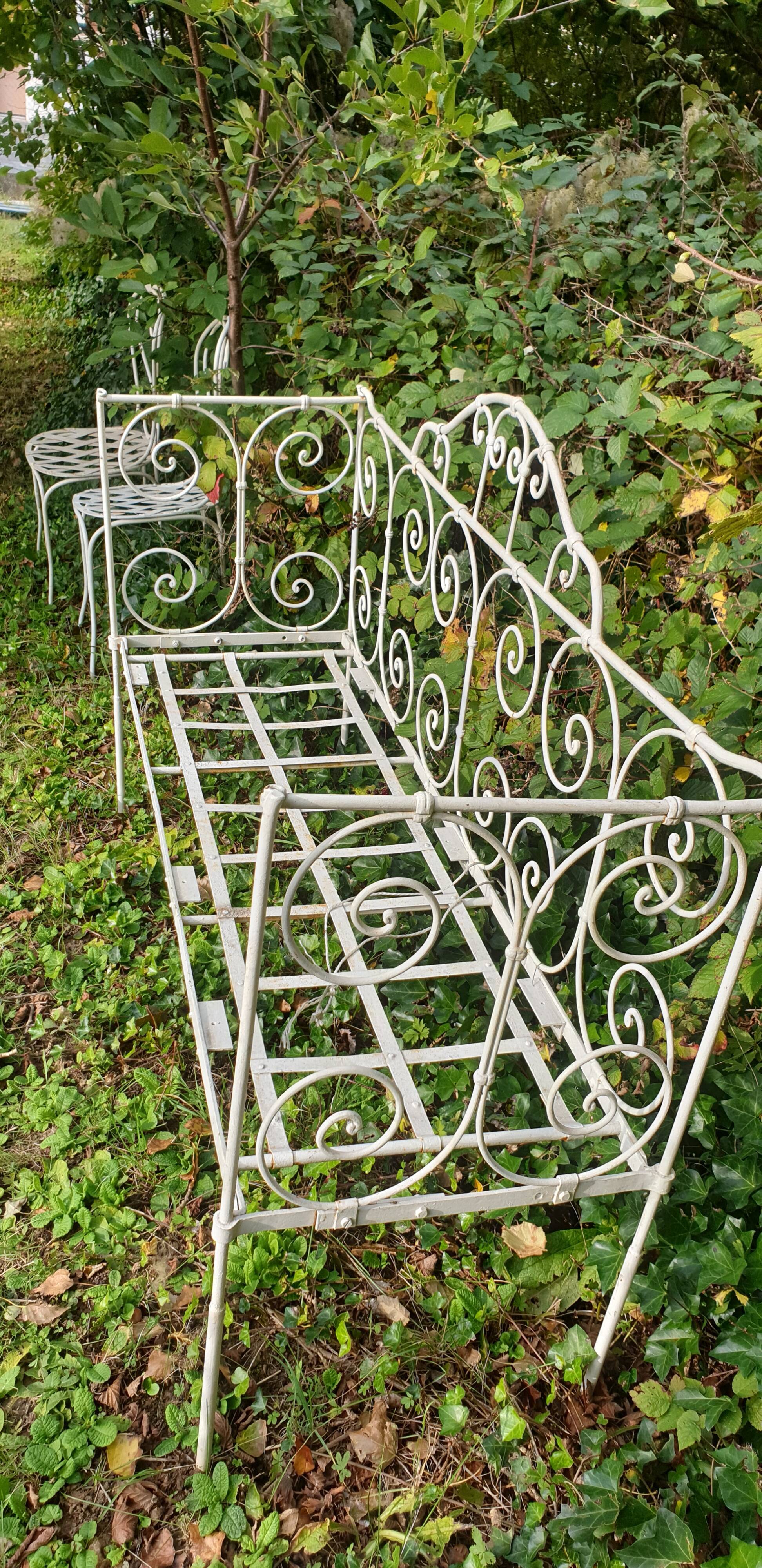 Garden bench cast iron half XXth