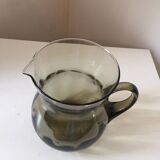 Cruche pichet 1970 verre fumé vintage