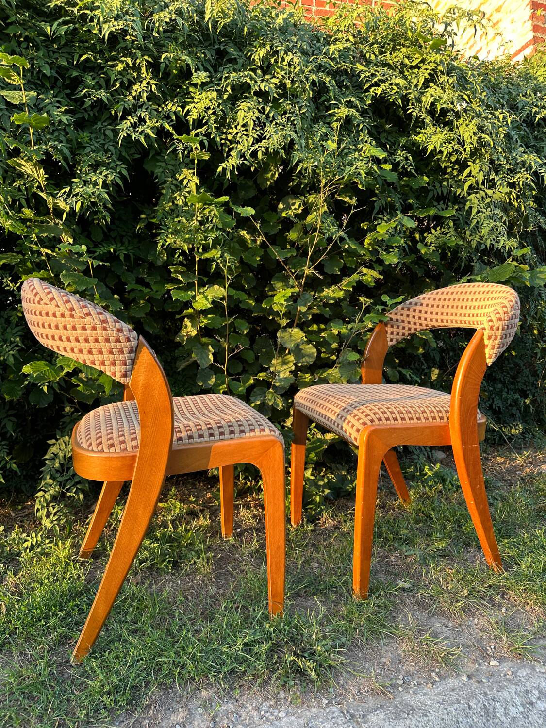 Pair of vintage designer chairs from the 50s/60s, Baumann style