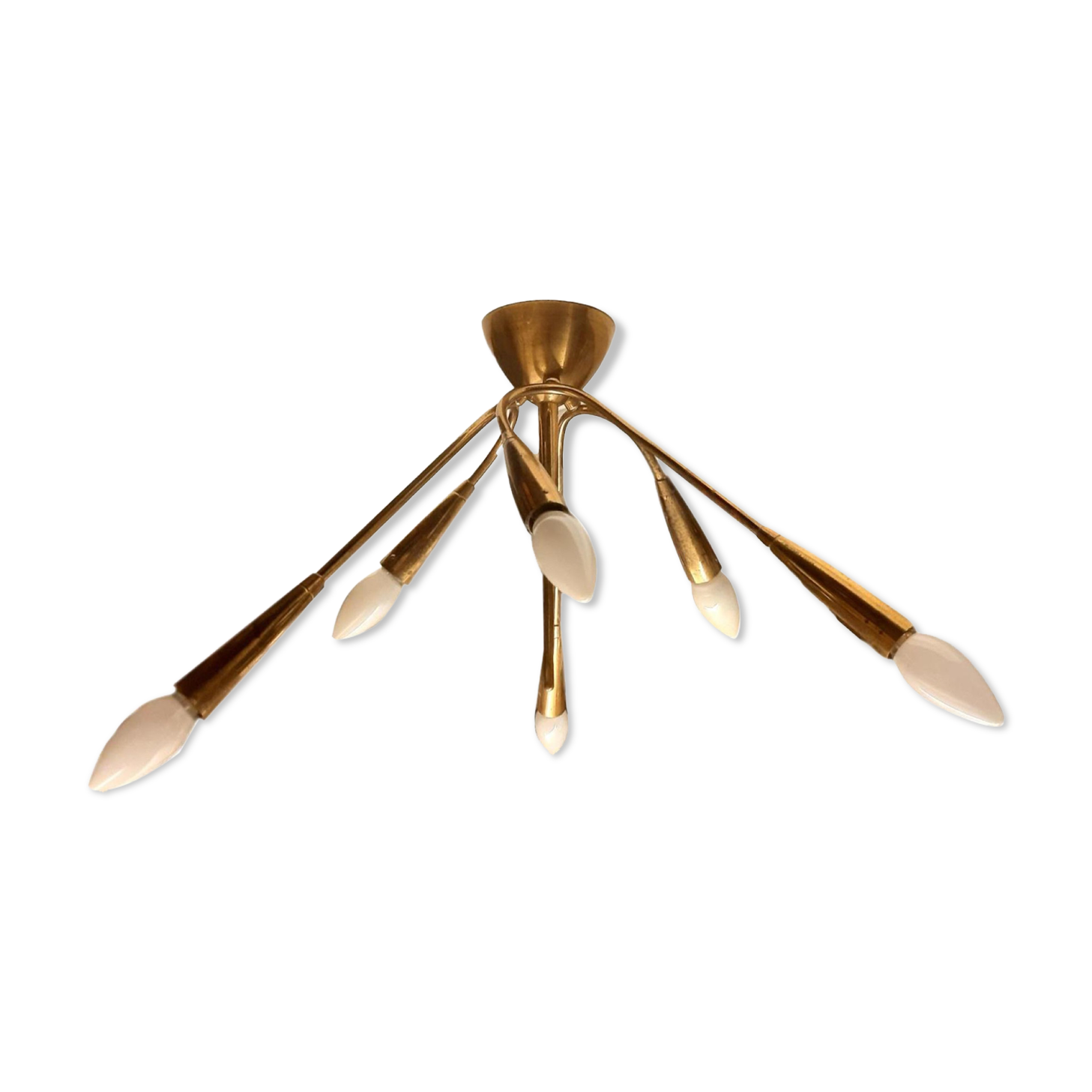 Organic italian brass ceiling, 1950s