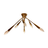 Organic italian brass ceiling, 1950s