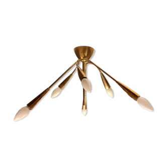 Organic italian brass ceiling, 1950s
