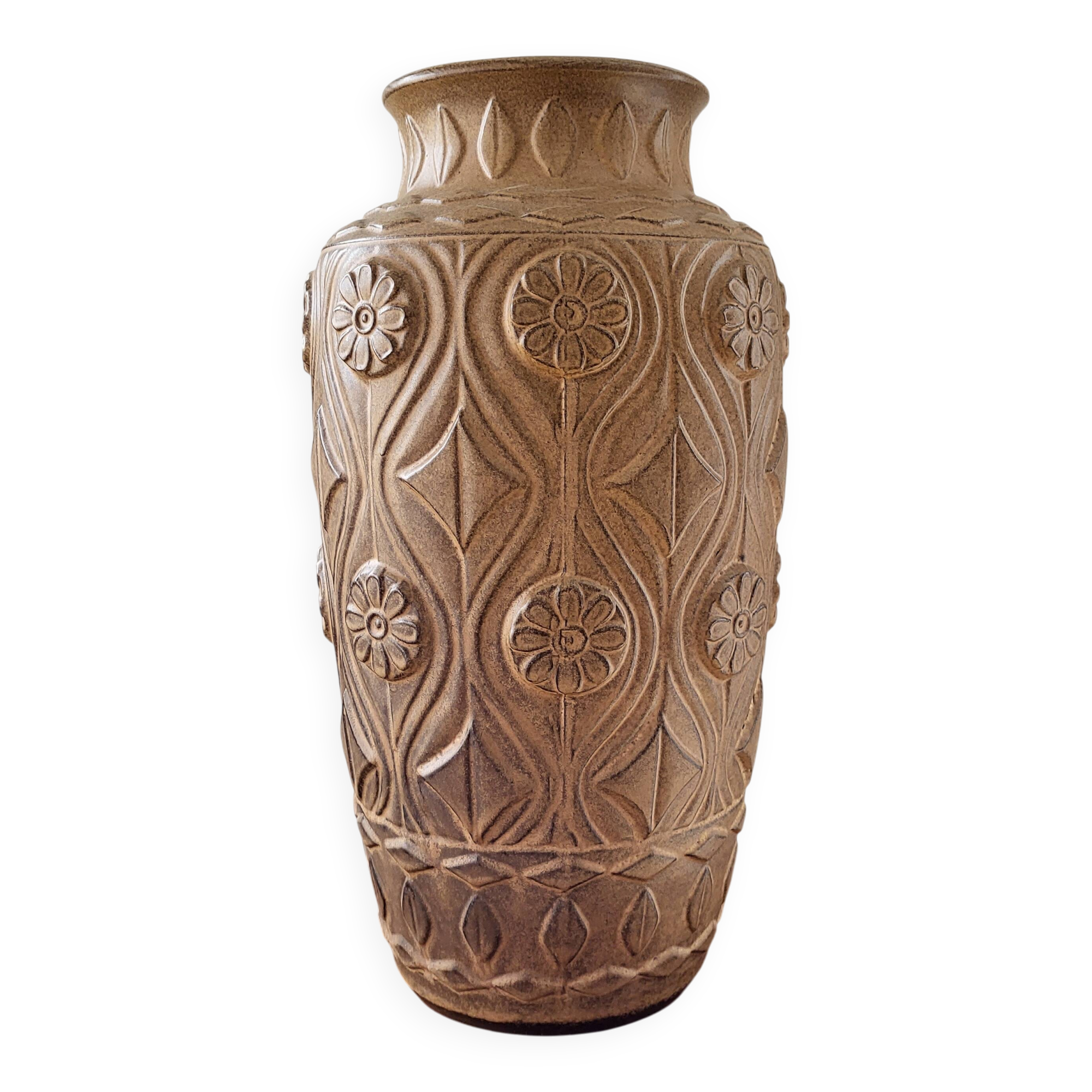 Vase vintage XXL, céramique, Bay, numéroté 76/50, Allemagne de l'Ouest