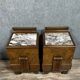 Pair of Art Deco period mahogany bedside tables circa 1930