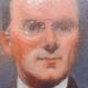 Portrait of a man oil on Art Deco panel 1930