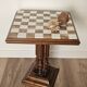 Onyx chess table on wooden stand