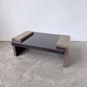 Art Deco coffee table in lacquer and brass