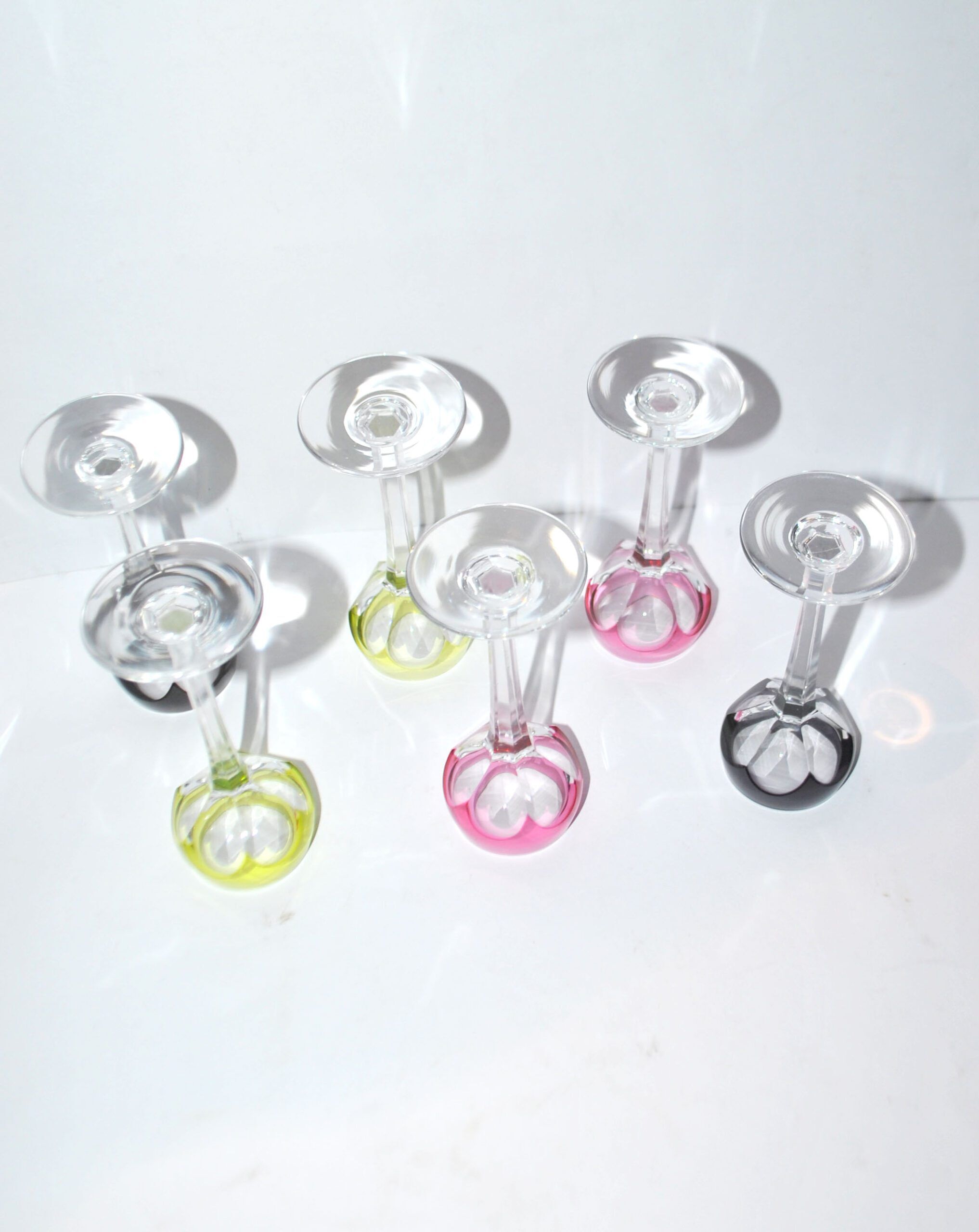 Carafe et 6 verres à liqueur Saint-Louis Bristol Joseph overlay cristal doublé