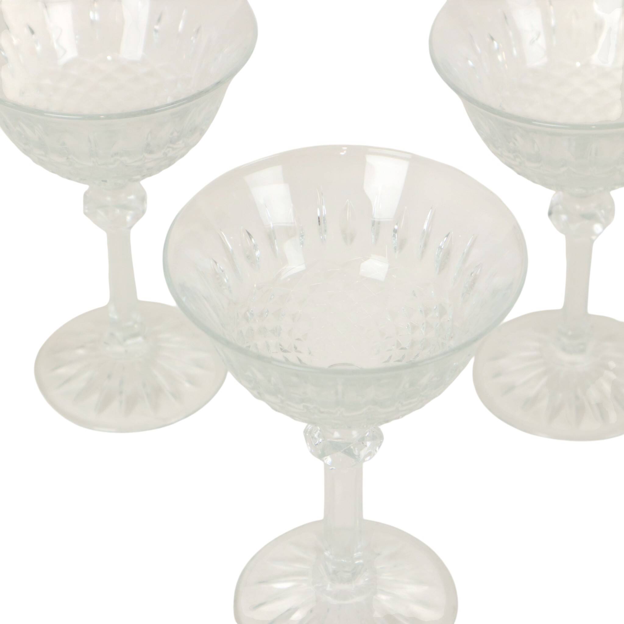 Set of 7 Regency Fidenza Crystal Champagne Glasses