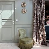 Fauteuil crapaud en velours vert