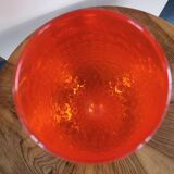 Vintage orange glass top vase