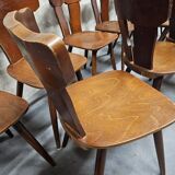 Set of 12 vintage bistro chairs 1960
