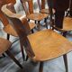 Lot de 12 chaises  bistrot vintage 1960