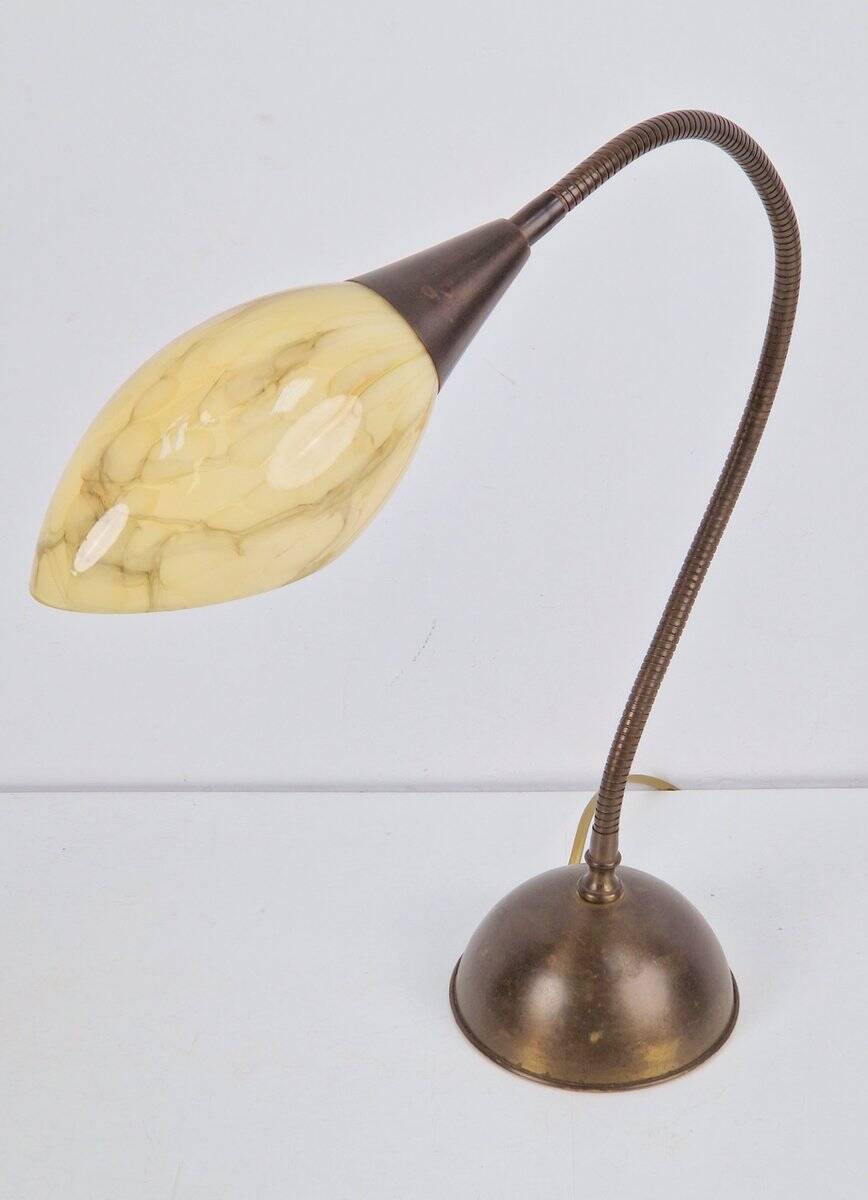 Vintage Art Deco Flex Neck Desk Lamp, 1950s