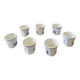 Vintage Porcelain Dinner Set 7 Small Cups with Horseman and Lasso Motif