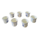 Vintage Porcelain Dinner Set 7 Small Cups with Horseman and Lasso Motif