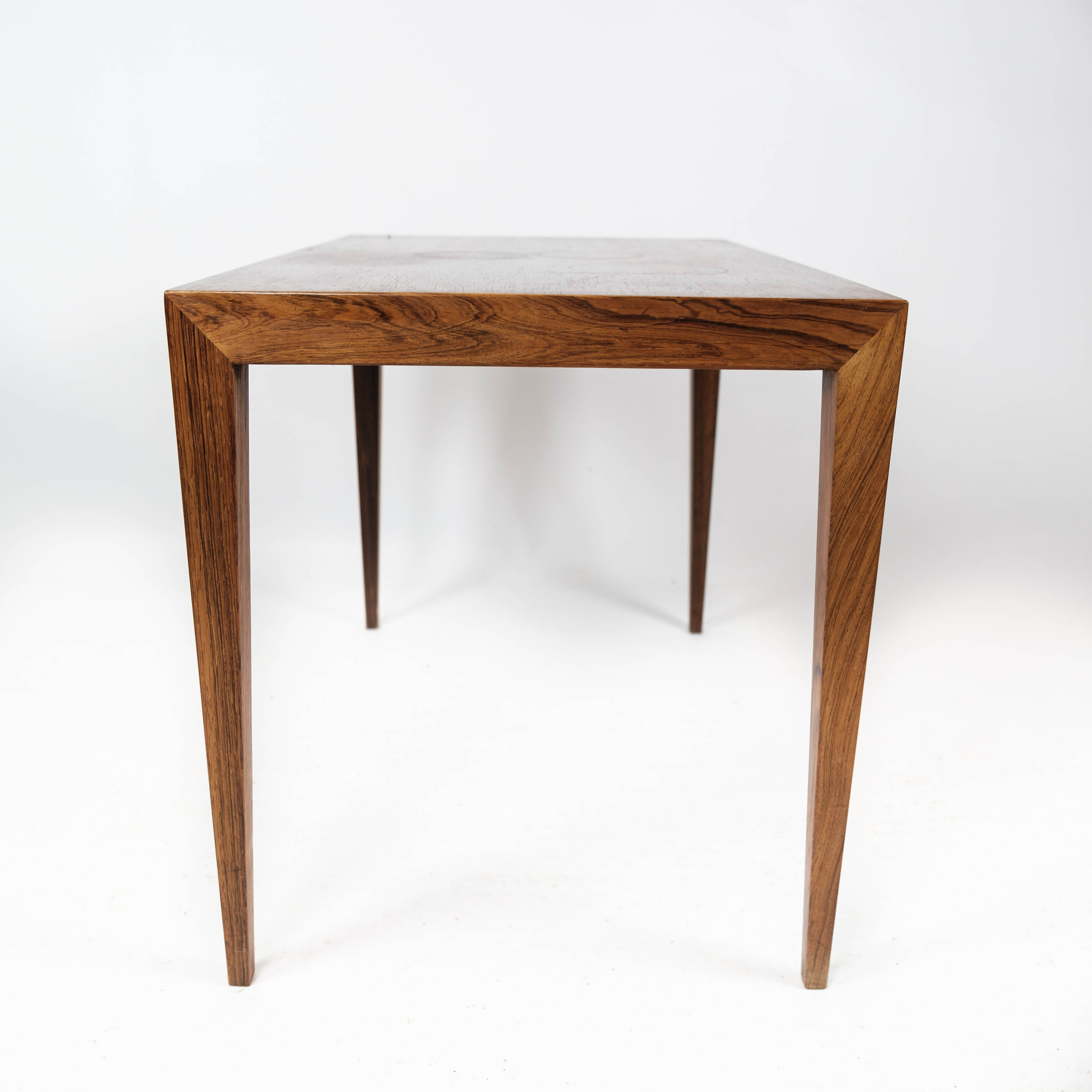 Side table in rosewood designed by Severin Hansen for Haslev Furniture, 1960s