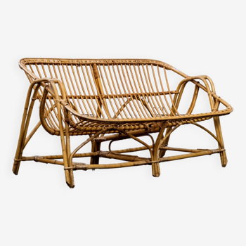 Rattan bench