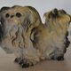 Ceramic dog sculpture from the 1940s-50s.