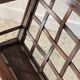 Vintage woven oak magazine rack