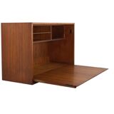 1960 teak wall desk, vintage secretary