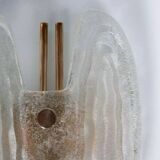 Space Age wall light in glass by Hillebrand, brass and glass.