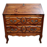 Commode bureau style Louis XV en noyer massif circa 1880