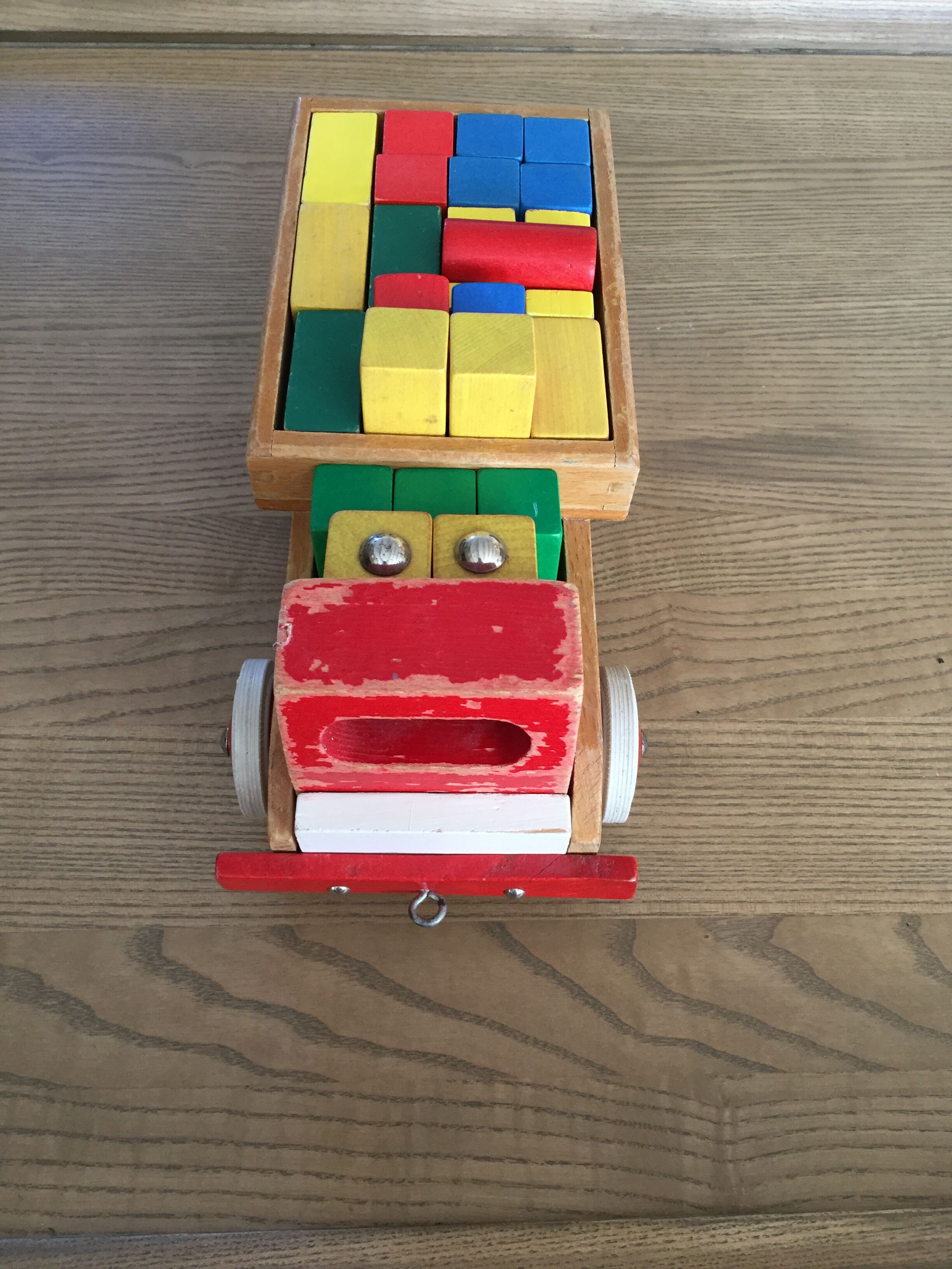 Vintage wooden educational games (truck & tablet)