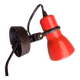 70's red lacquered metal wall spotlight
